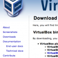 VirtualBox Webサイト